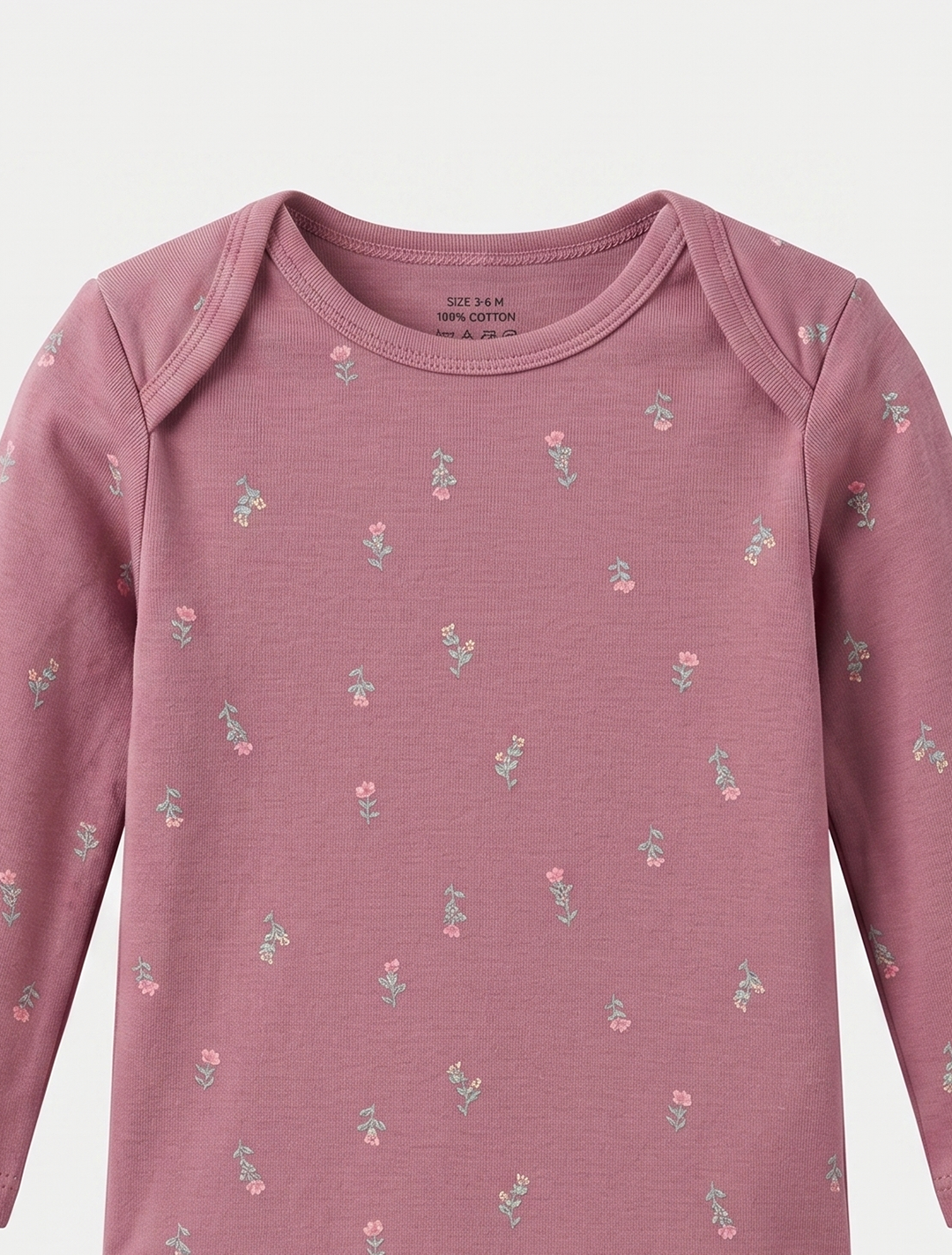 WINE FLORAL PRINTED ONESIE
