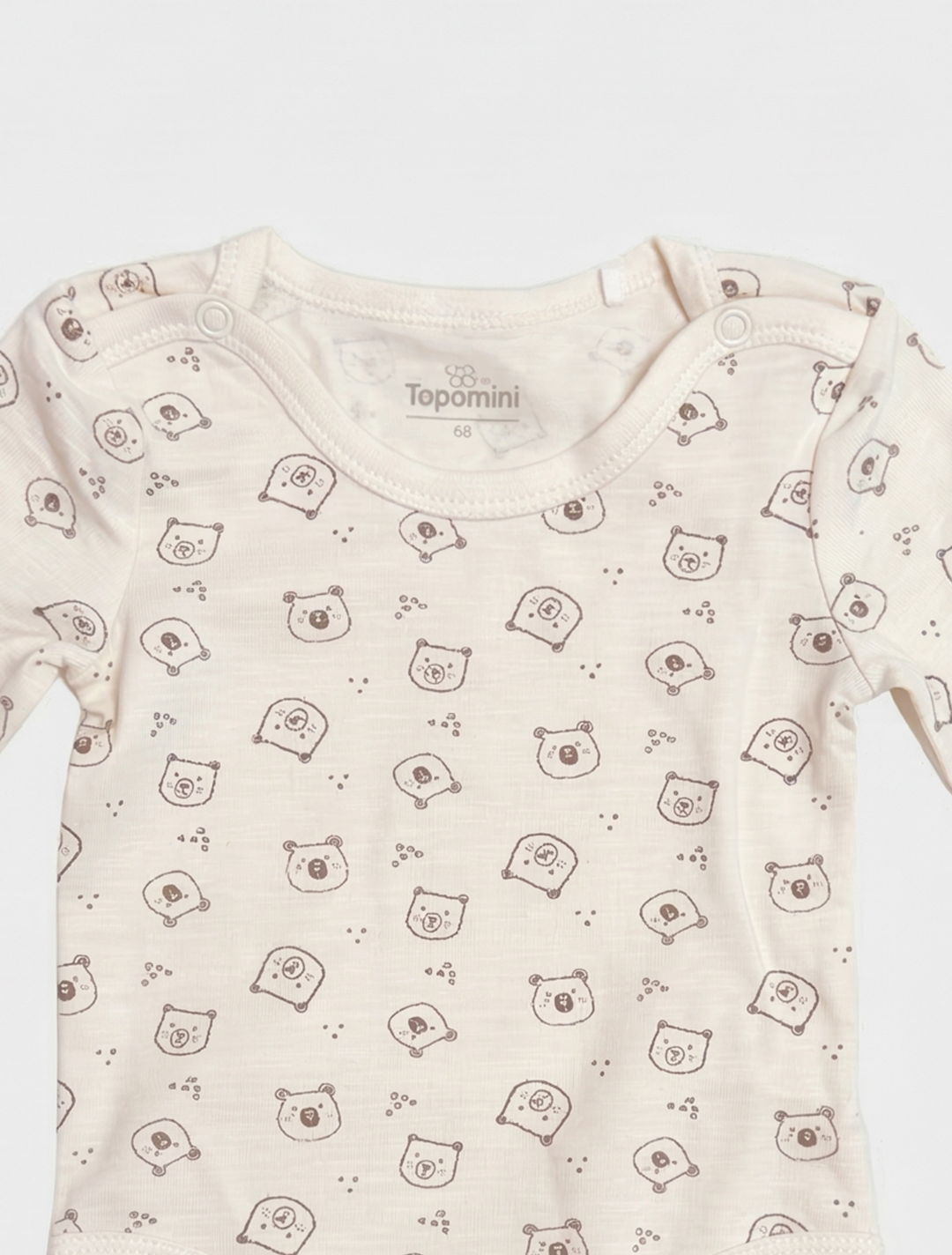 OFF WHITE BEAR PRINTED ONESIE