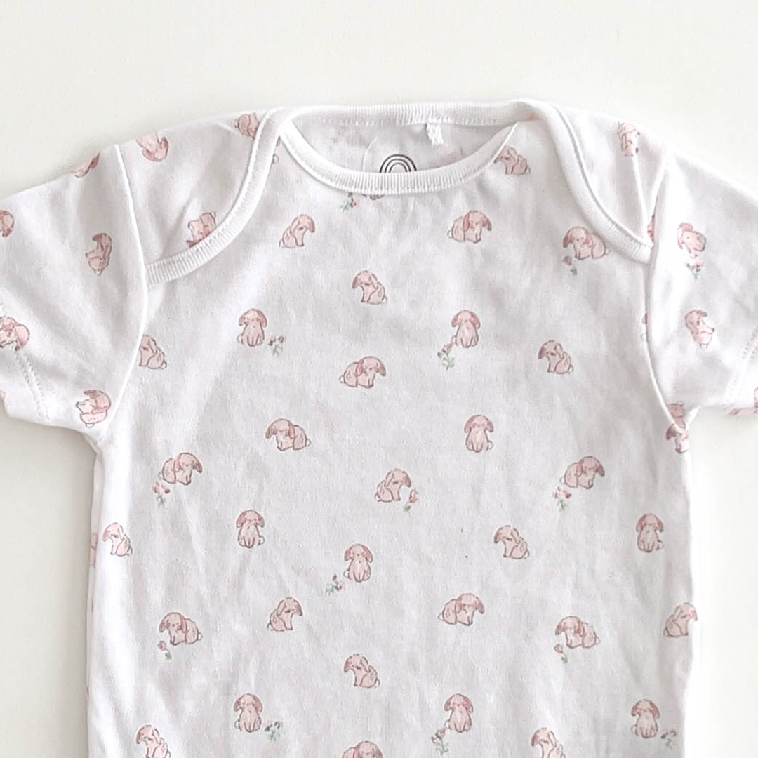 NEXT BABY WHITE BUNNY PRINT ONESIE