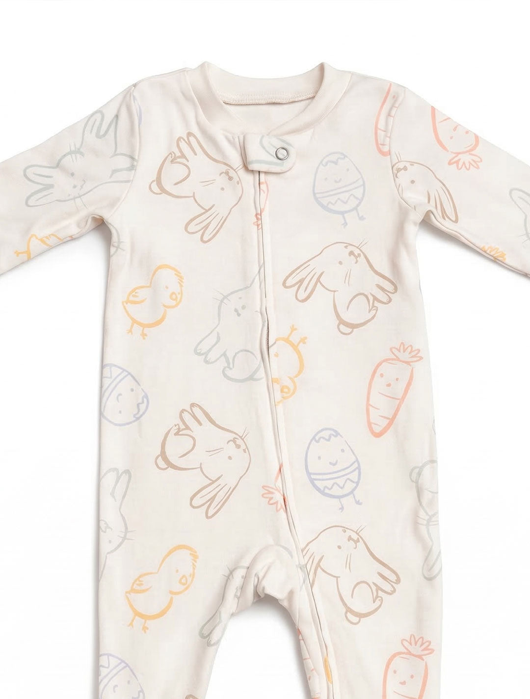 BEIGE ZIPPER SLEEPSUIT
