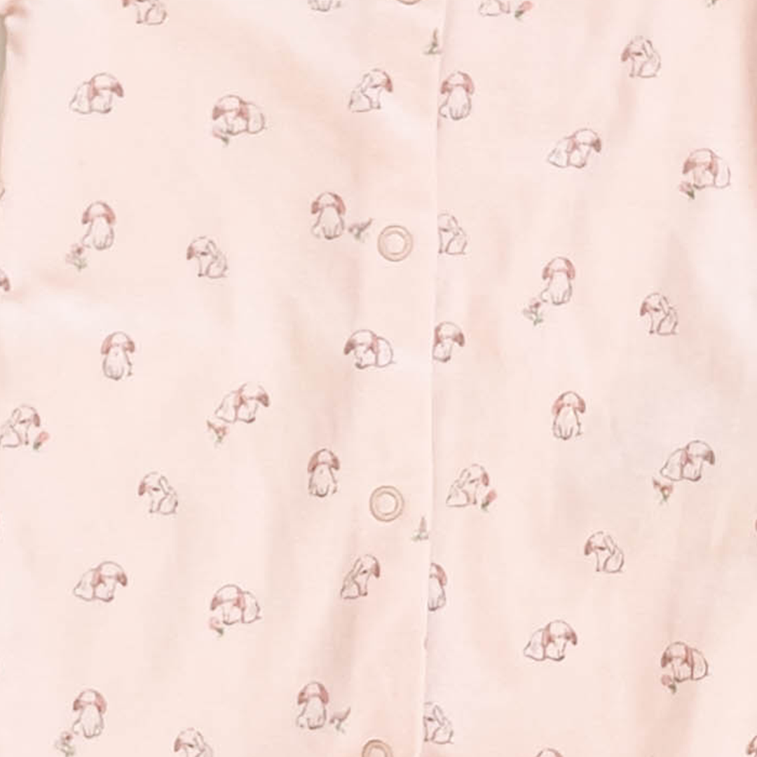 PINK ANIMAL PATTERNED SLEEEPSUIT