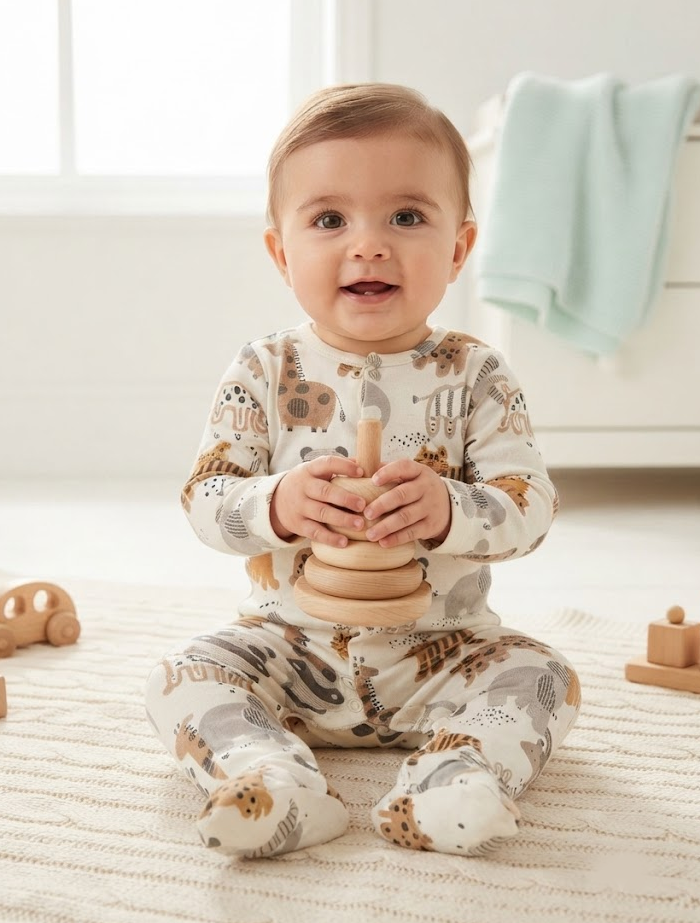 Cute animal printed sleep suits