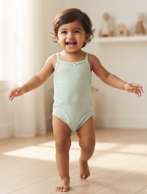 Mint green girls onesie