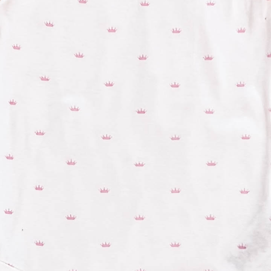 PINK CROWN PRINTED ONESIE
