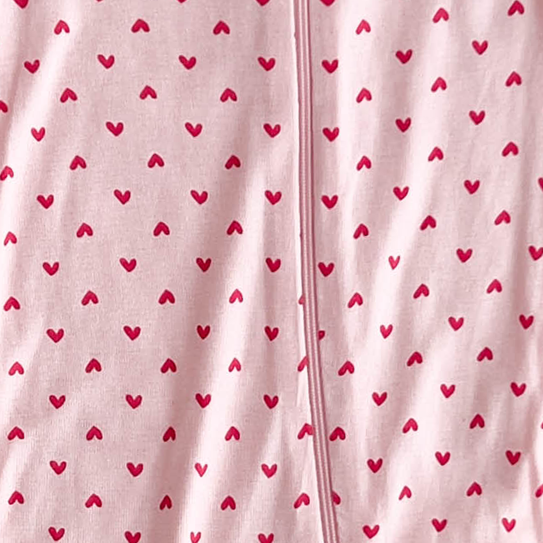 PINK LOVE SLIM FITTED SLEEPSUIT