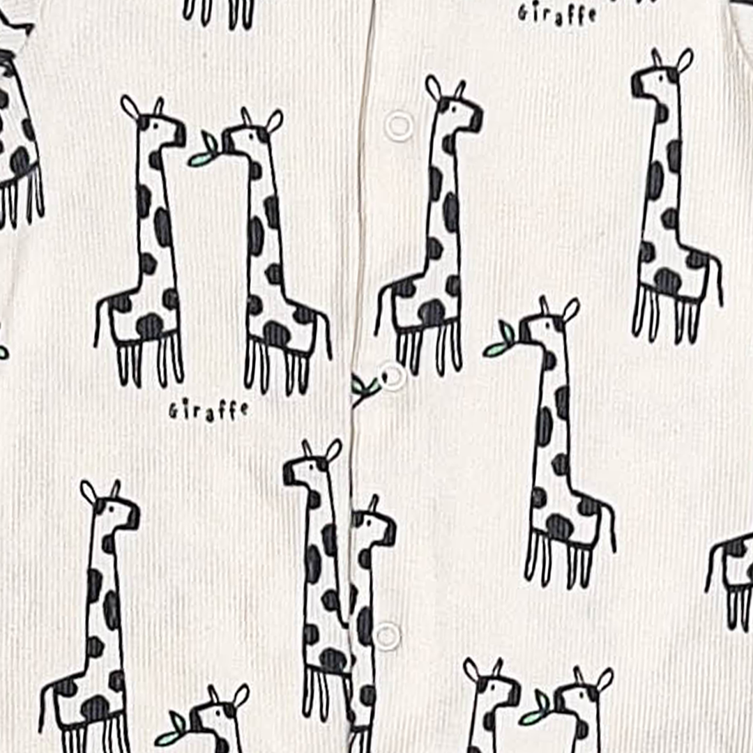 GIRAFFE PRINTED RIBBED JUMPSUIT