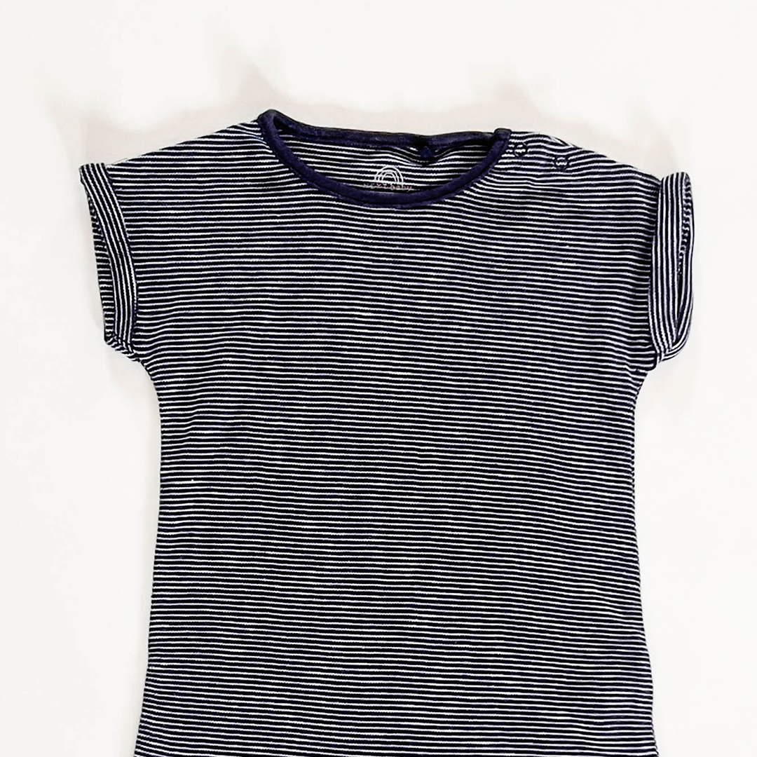 NAVY BLUE STRIPED JUMPSUIT