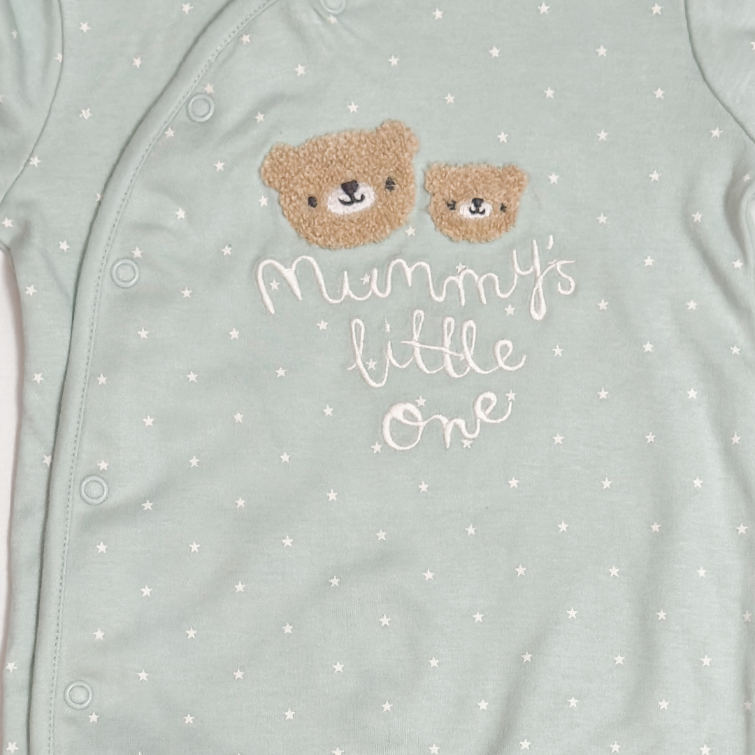 BEAR SAGE STAR PRINTED SLEEPSUIT