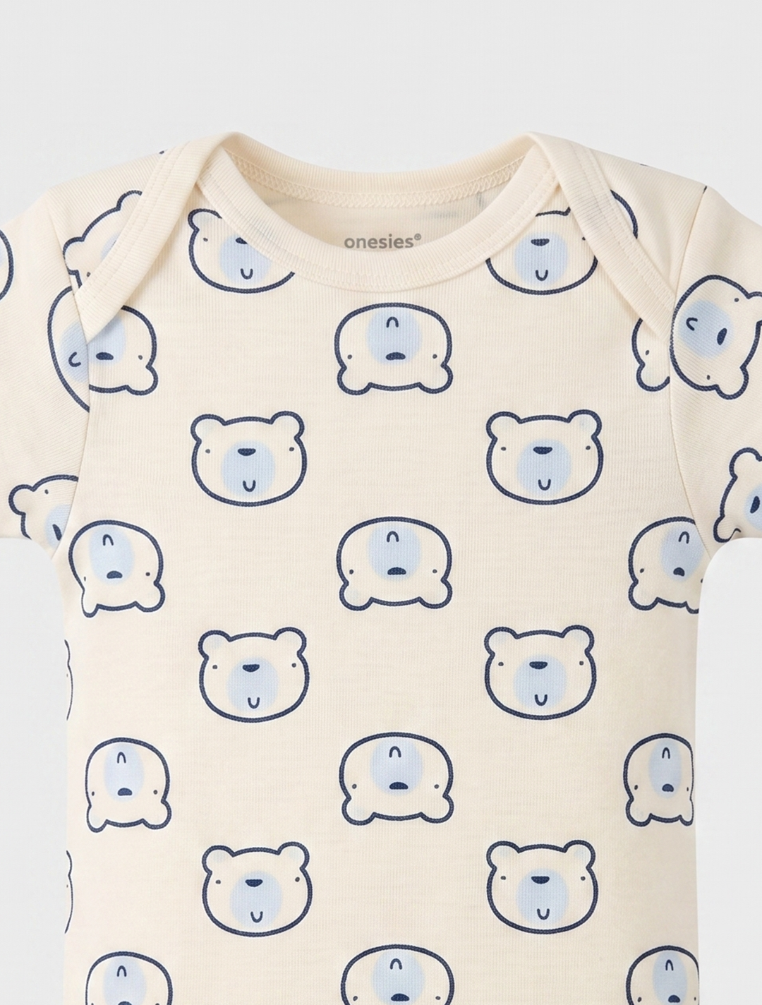 OFF WHITE BEAR PRINTED ONESIE
