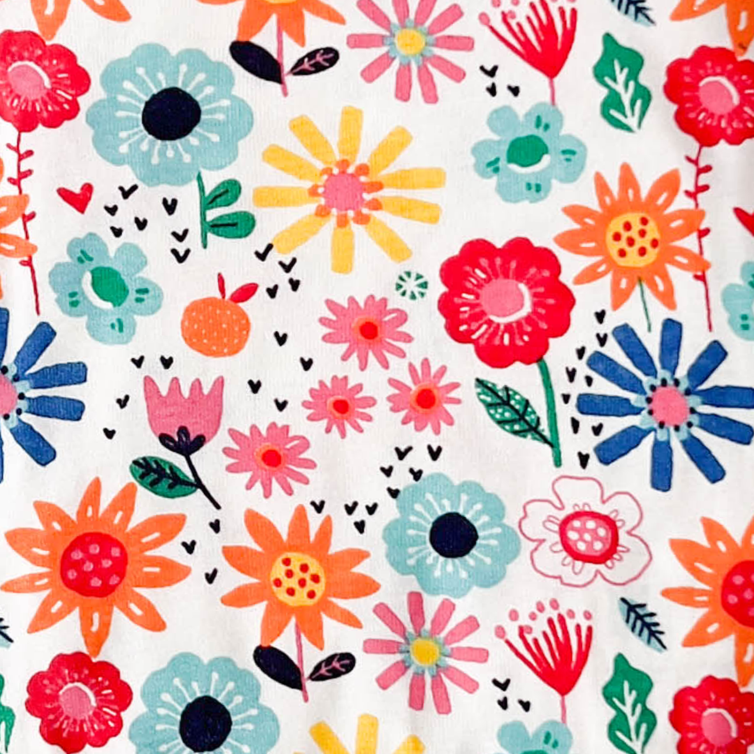 FLORAL GIRLS COTTON ONESIE