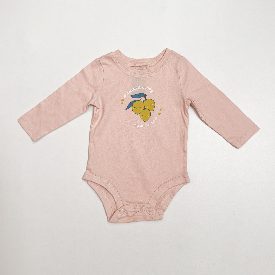 PASTEL PINK PRINTED ONESIE