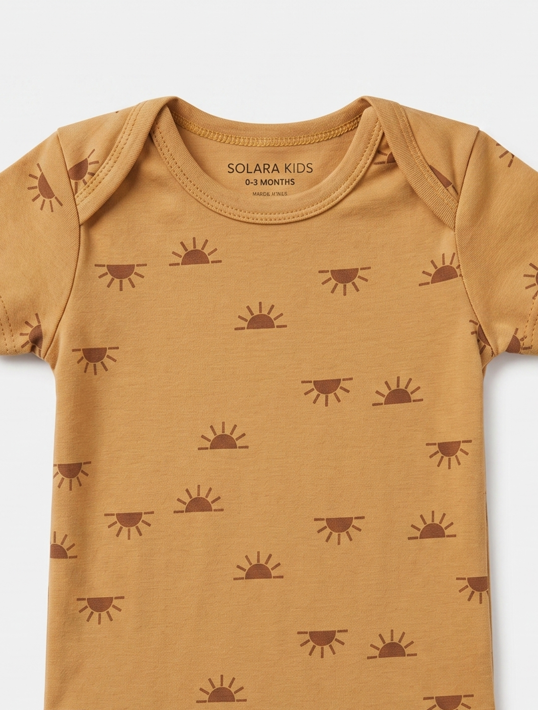 YELLOW SUN PRINTED ONESIE