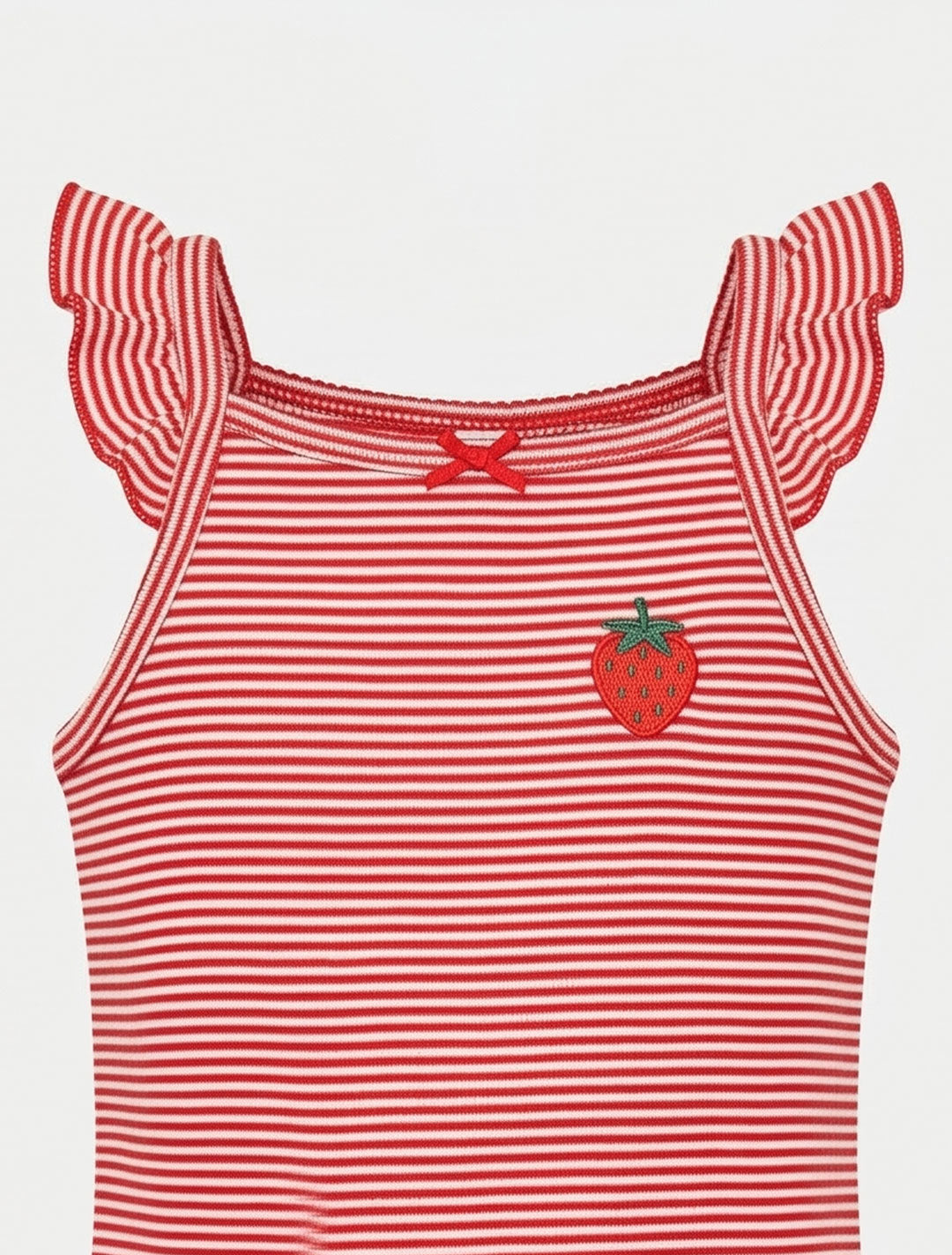 RED STRIPED STRAWBERRY ONESIE