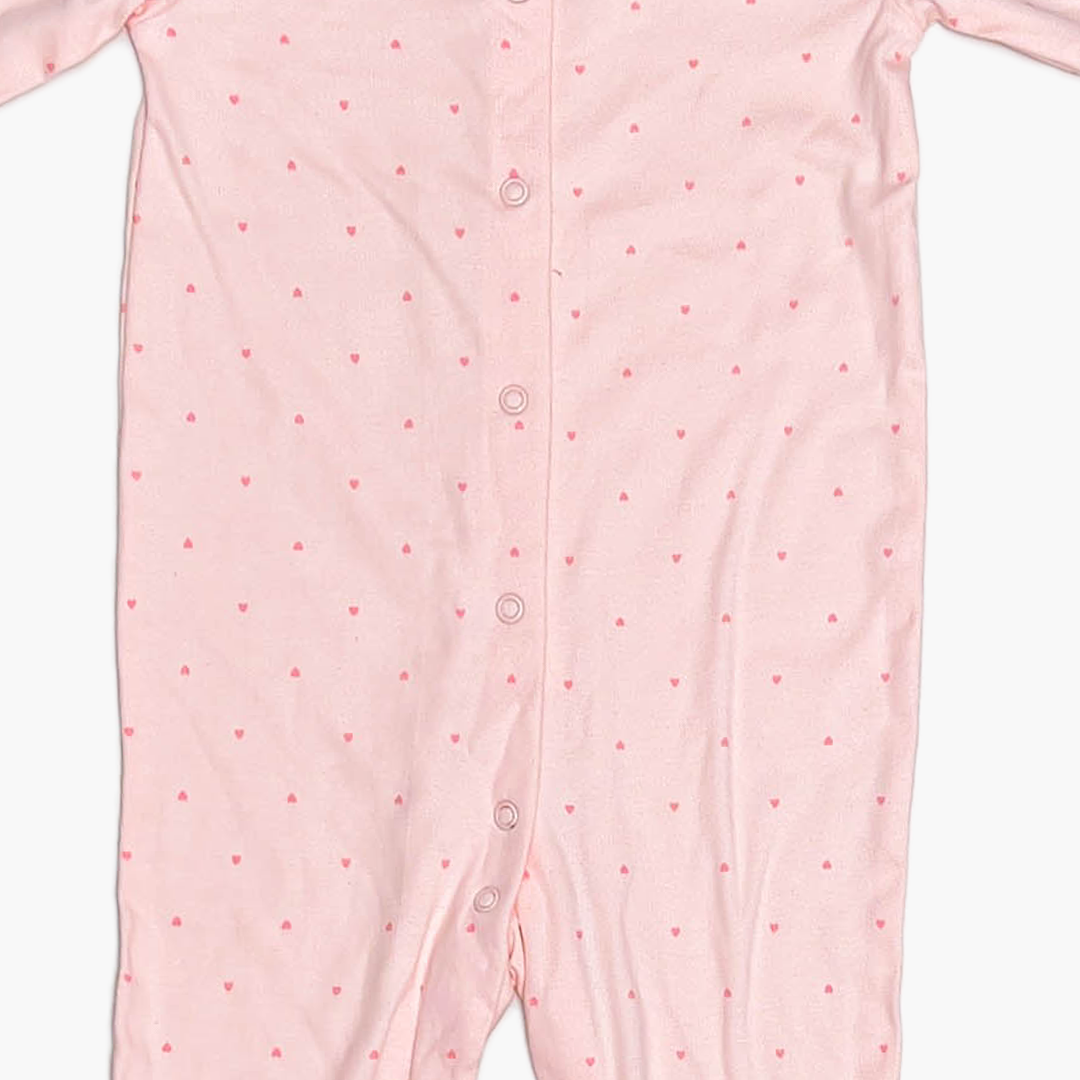 PINK LOVE PRINTED SLEEPSUIT