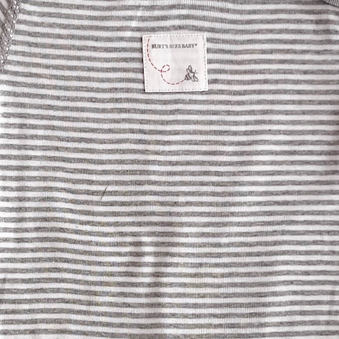 GREY AND WHITE STRIPED ONESIE