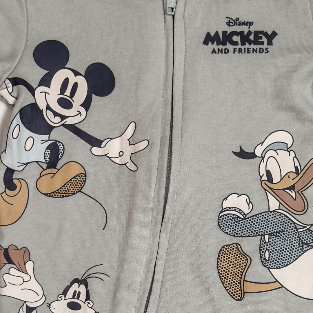 SAGE GREEN MICKEY ZIPPER SLEEPSUIT