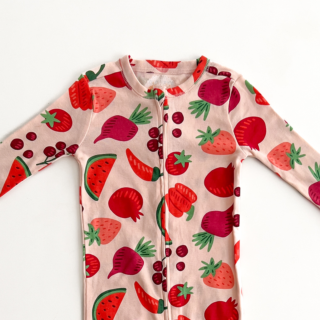 Old navy red printed slim fit romper