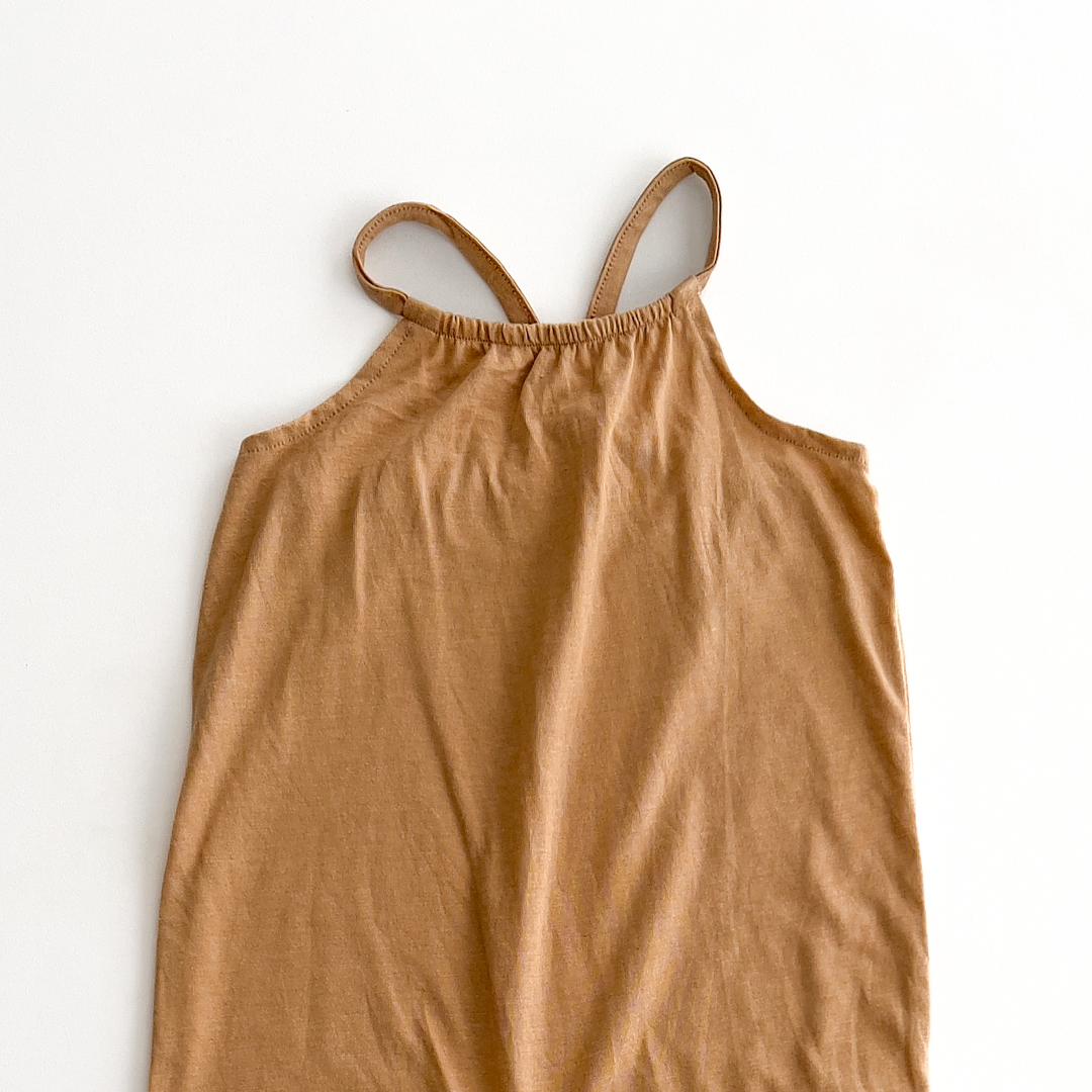 Tan colored plain romper