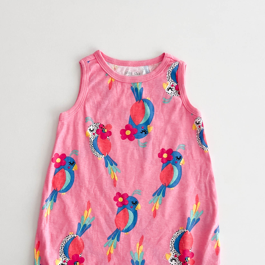 PINK PRINTED JUMPSUIT