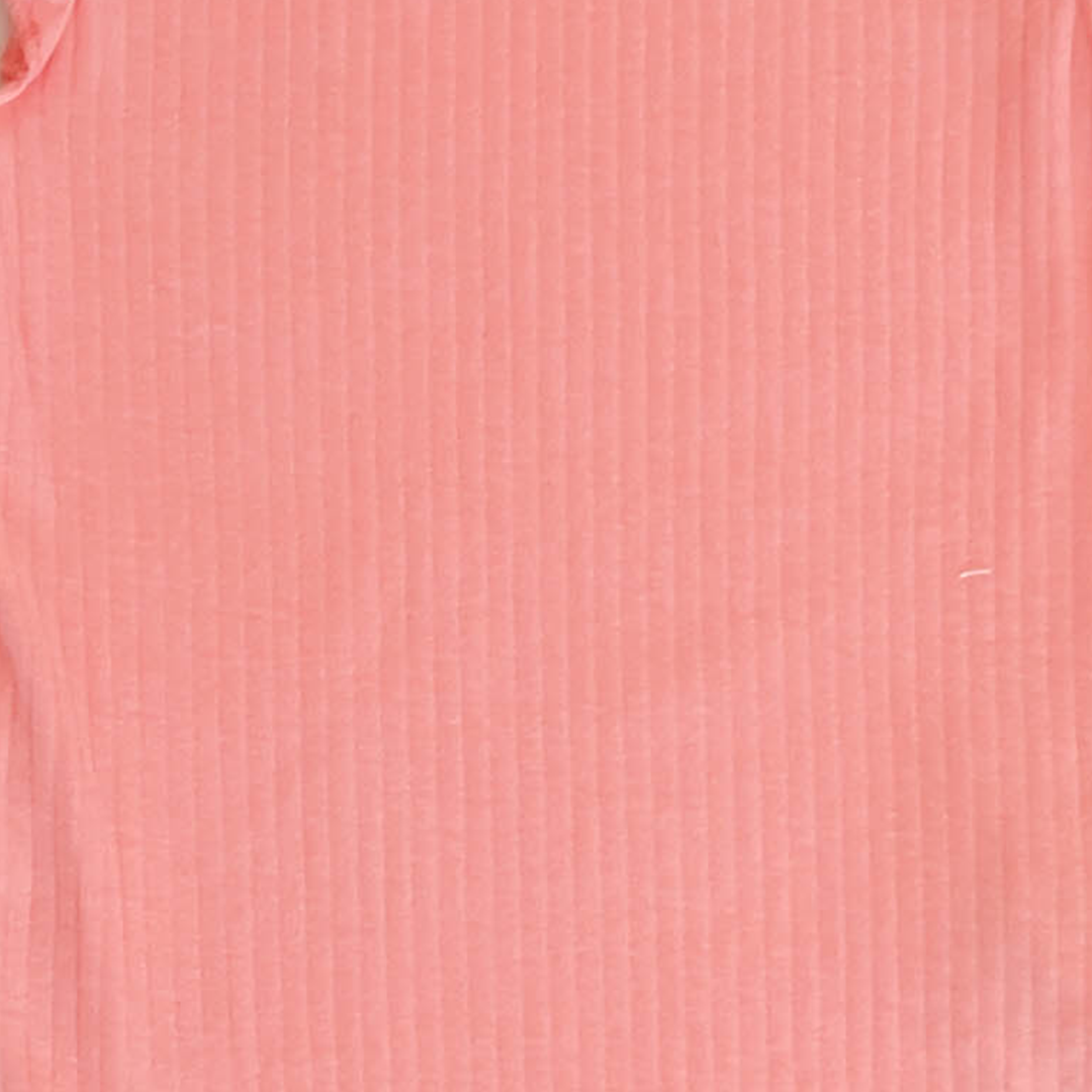 PEACH PINK RIBBED ONESIE