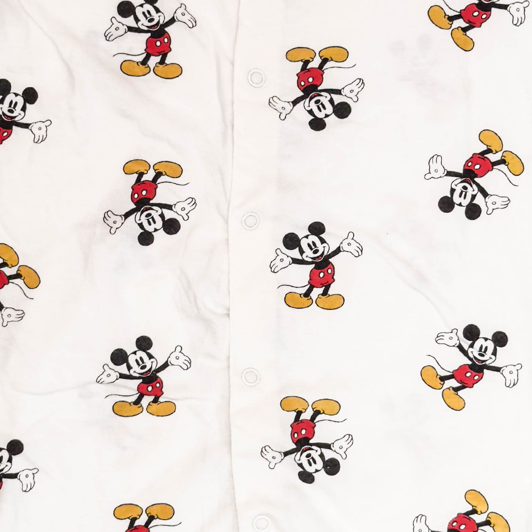 WHITE MICKEY PRINTED JUMPSUIT