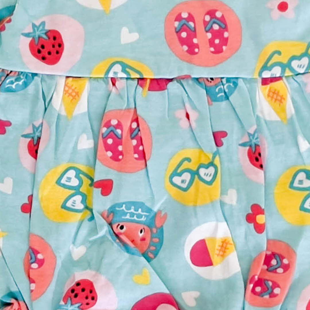 BLUE PRINTED ONESIE