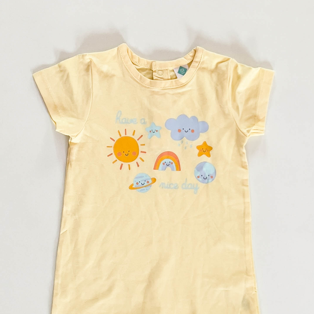 YELLOW PRINTED JUMPSUIT