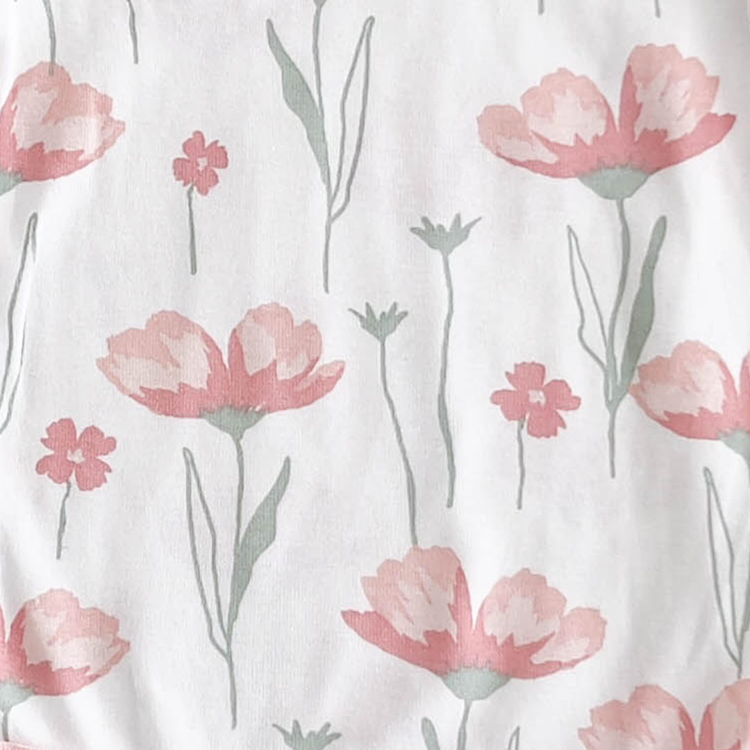PINK FLORAL ONESIE