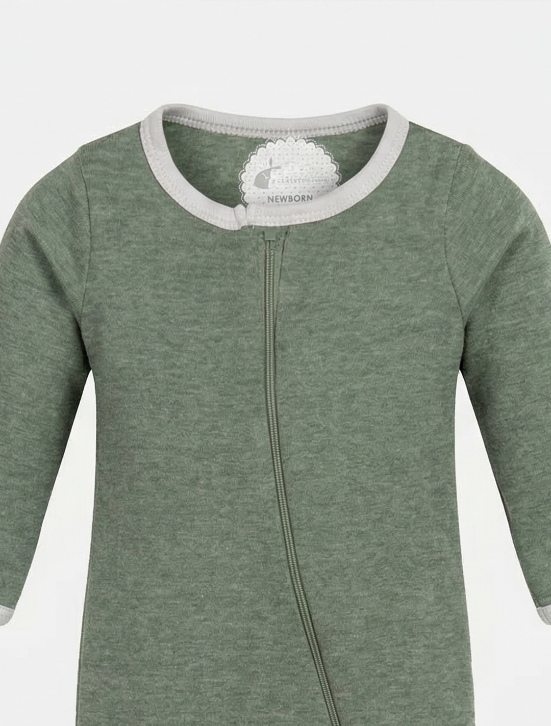 GREEN ZIPPER SLEEPSUIT