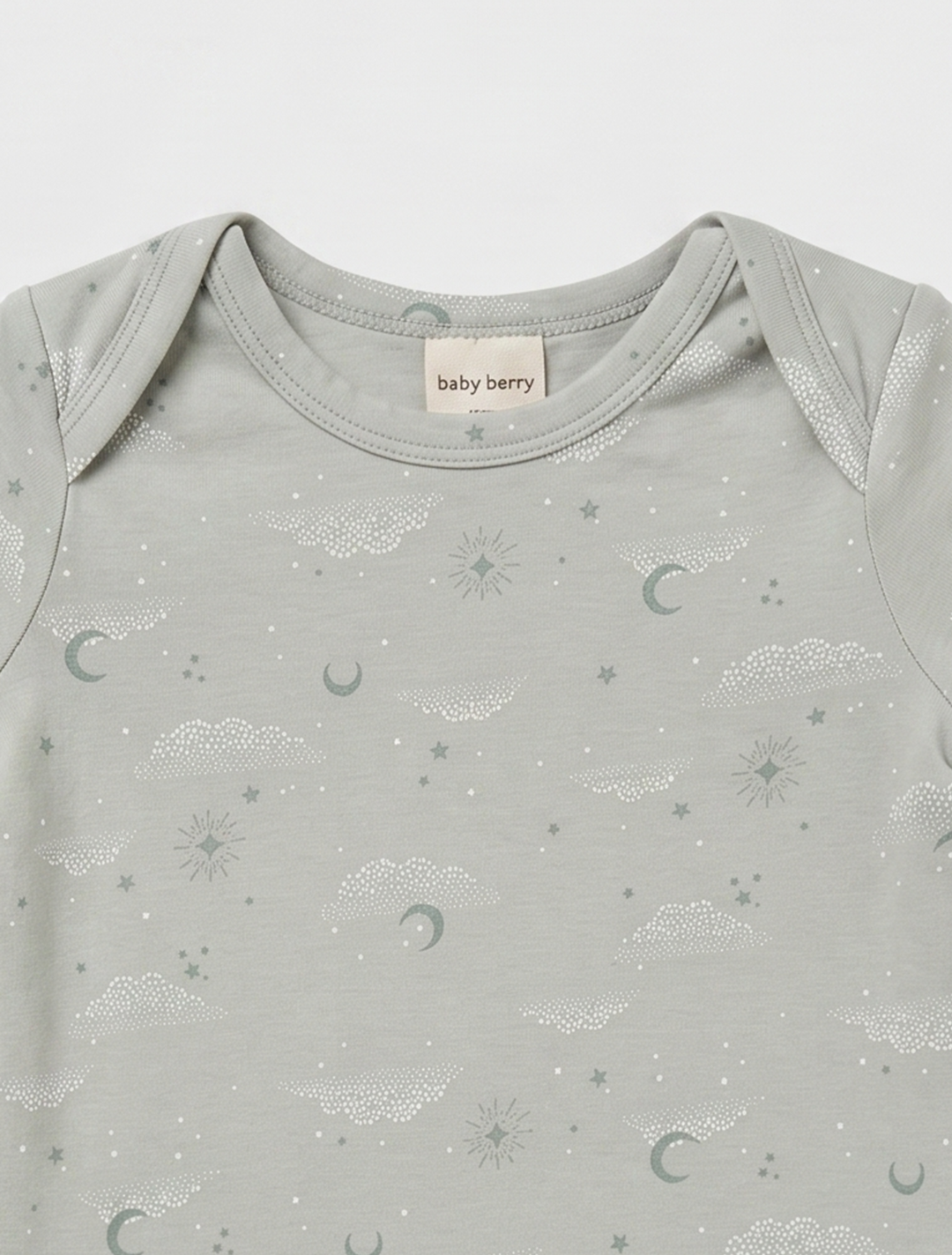 SAGE GREEN PRINTED ONESIE