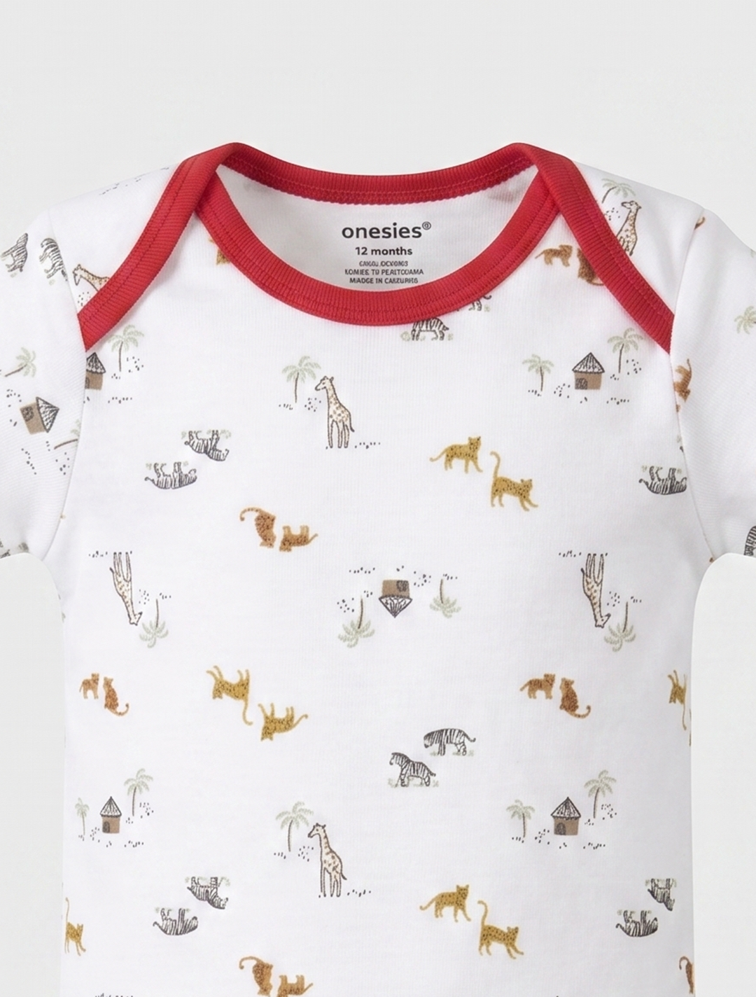 WHITE PRINTED ONESIE