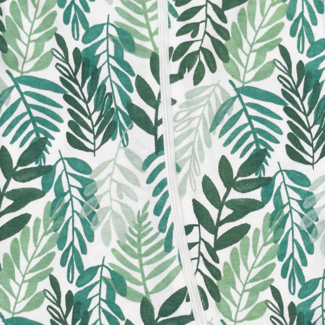 GREEN TROPICAL PRINTED SLEEPSUIT
