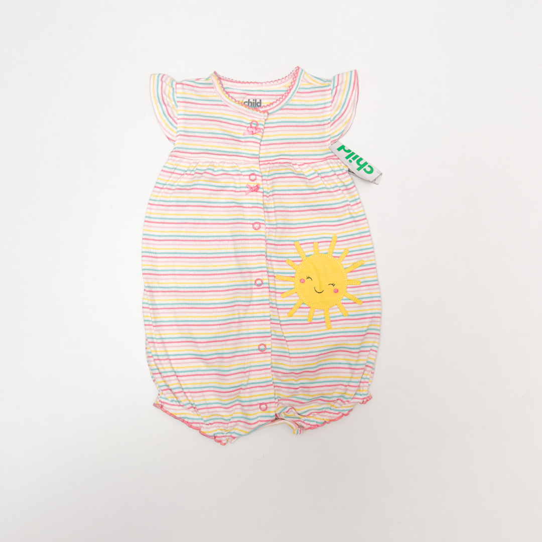 PINK YELLOW STRIPED JUMPSUIT