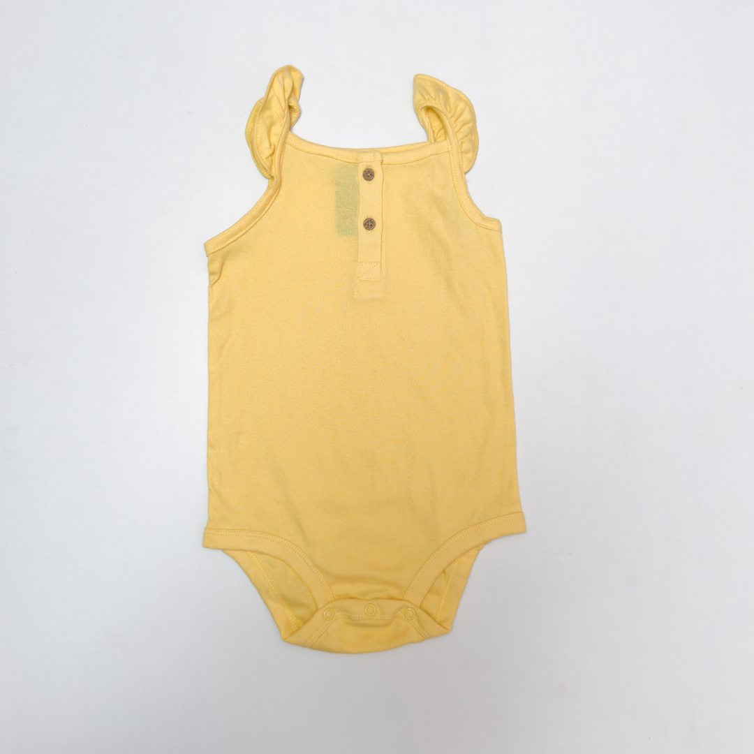 YELLOW RUFFLED ONESIE