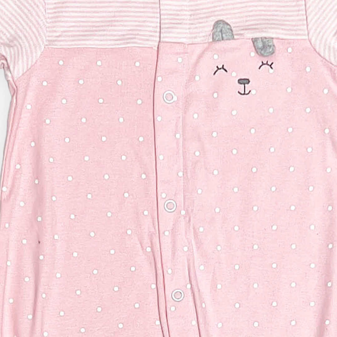 BABY PINK POLKA DOTTED JUMPSUIT