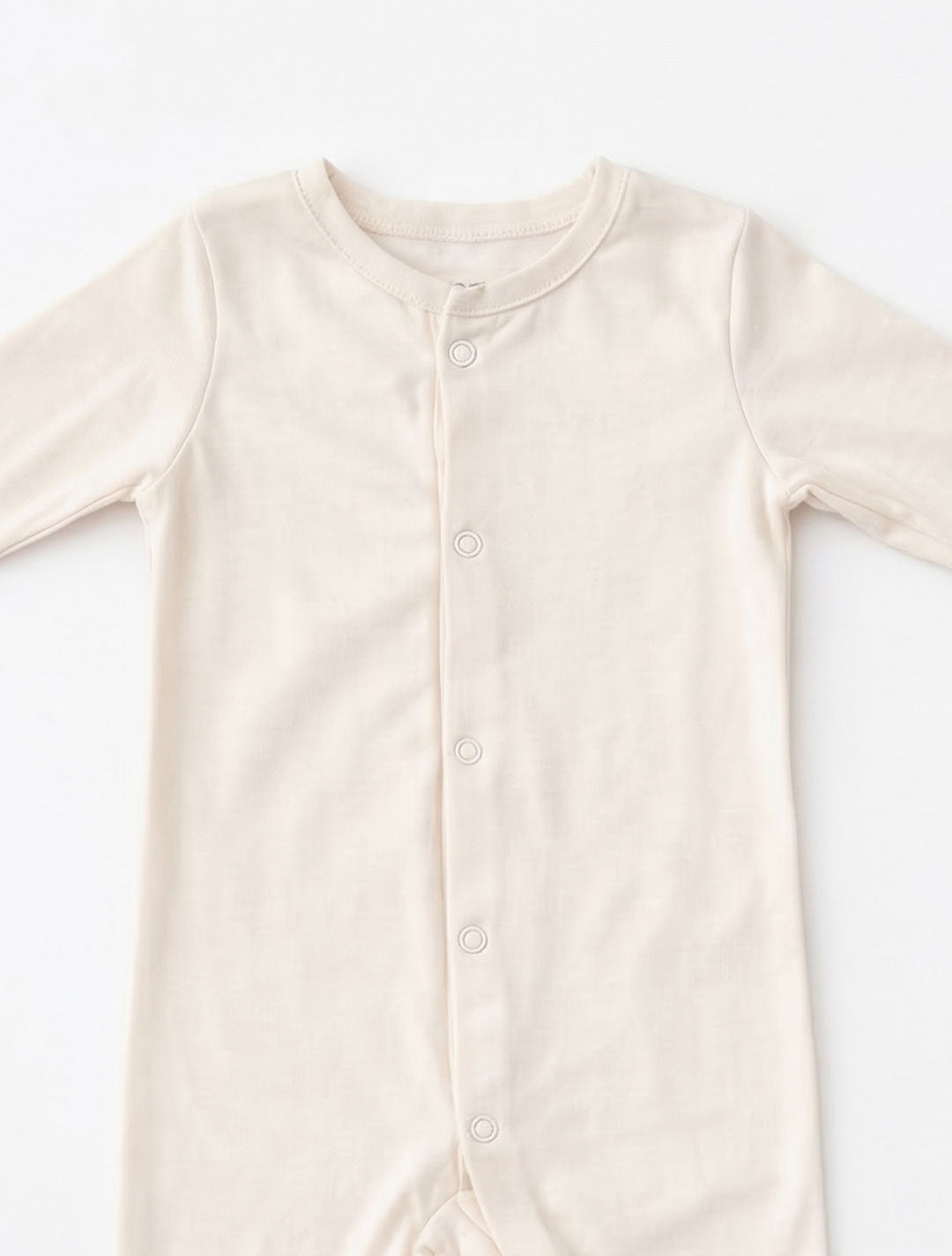 BEIGE BUTTON SLEEPSUIT