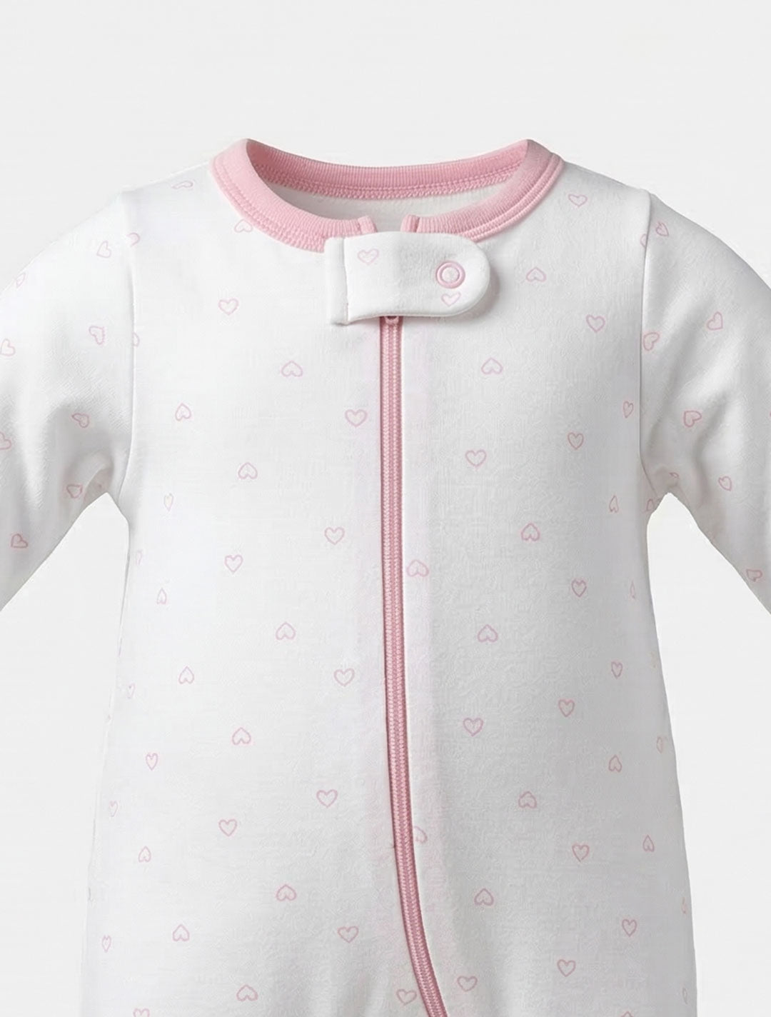 PINK LOVE ZIPPER SLEEPSUIT