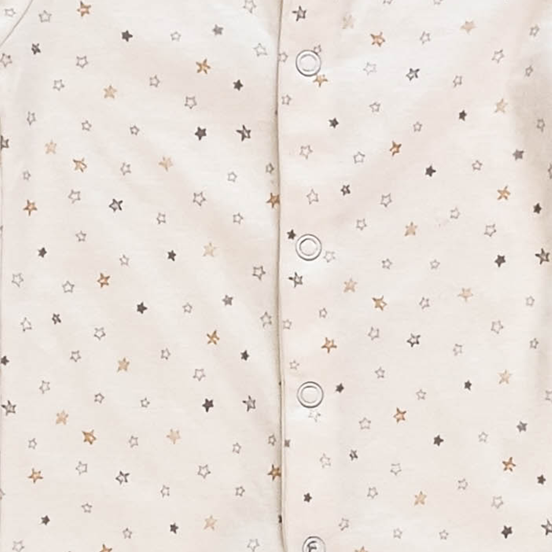 WHITE STAR PRINTED SLEEPSUIT