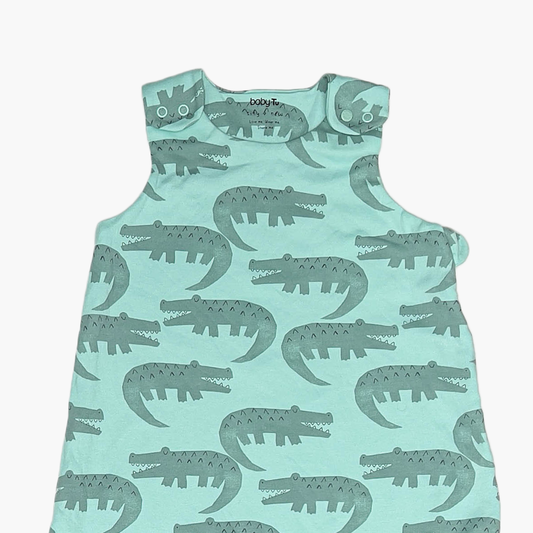 GREEN CROCODILE PATTERN SLEEPING BAG