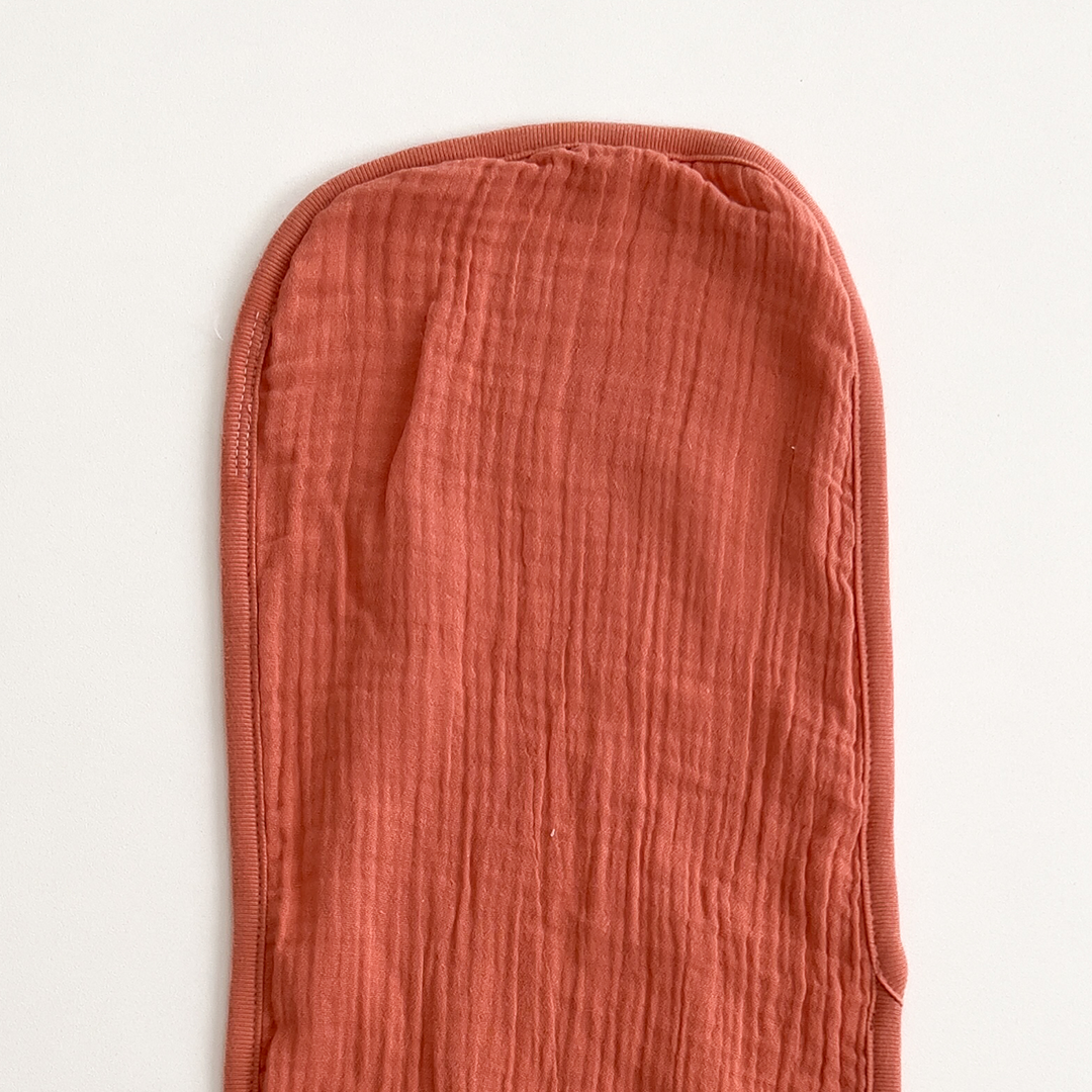 MUSLIN BURNT ORANGE PLAIN BURP CLOTH