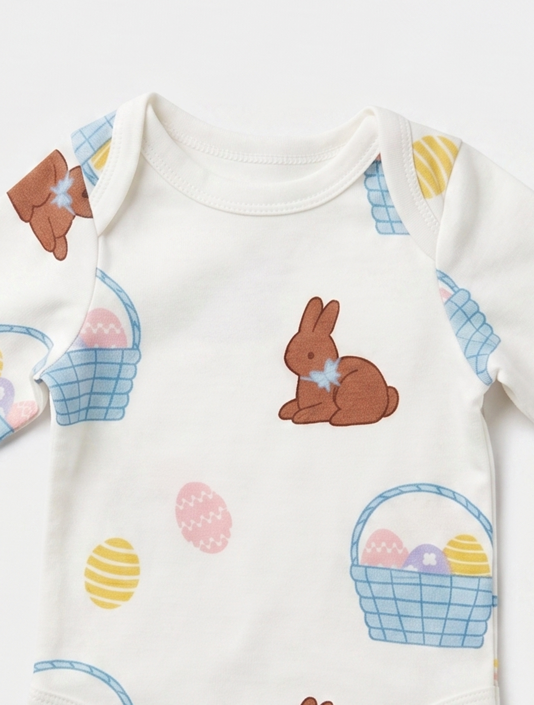 WHITE PRINTED FULLSLEEVE ONESIE