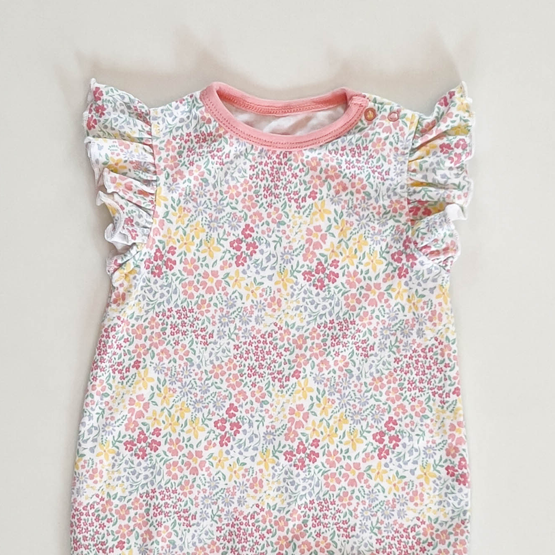 GIRLS FLORAL PRINTED JUMPSUIT