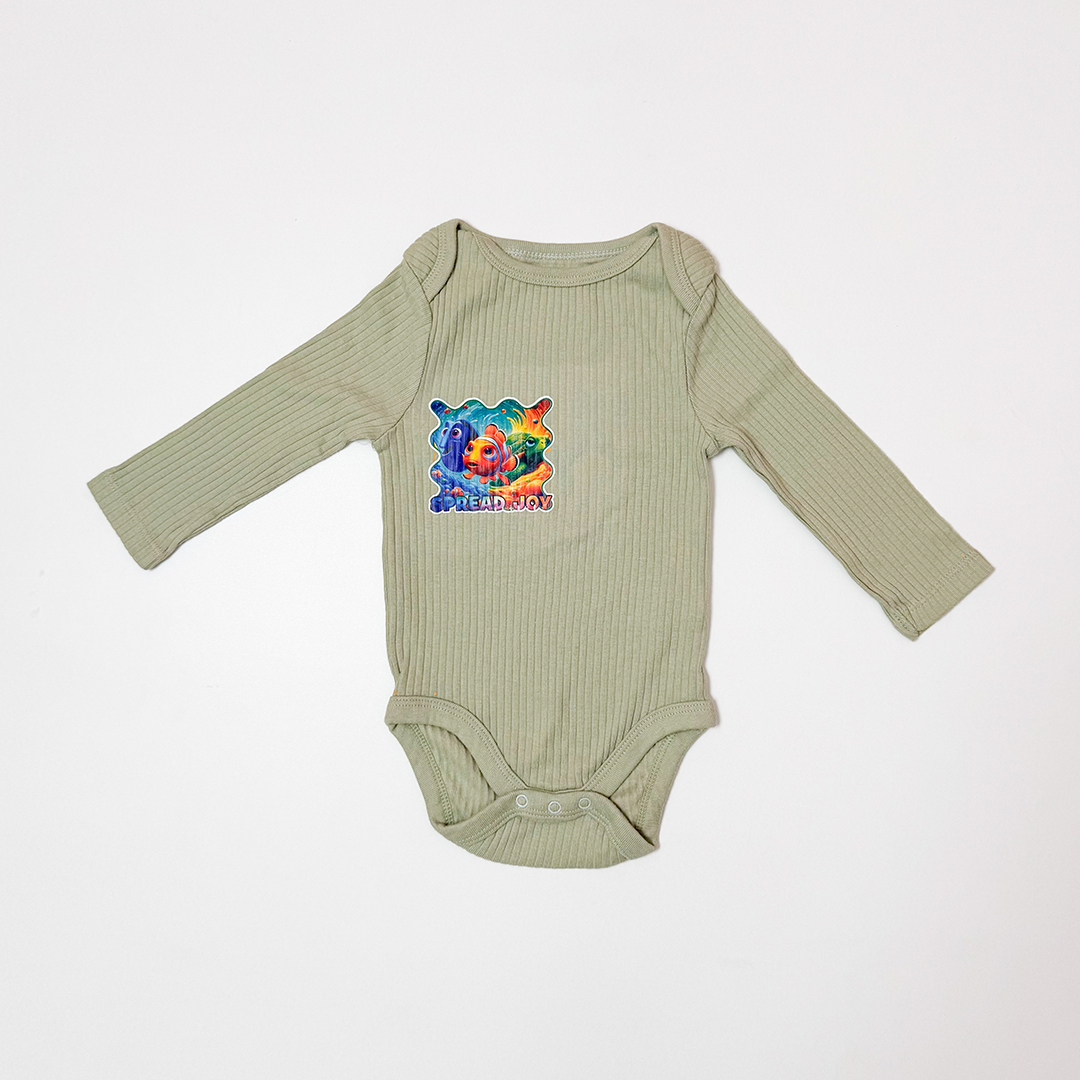 SAGE GREEN RIBBED ONESIE
