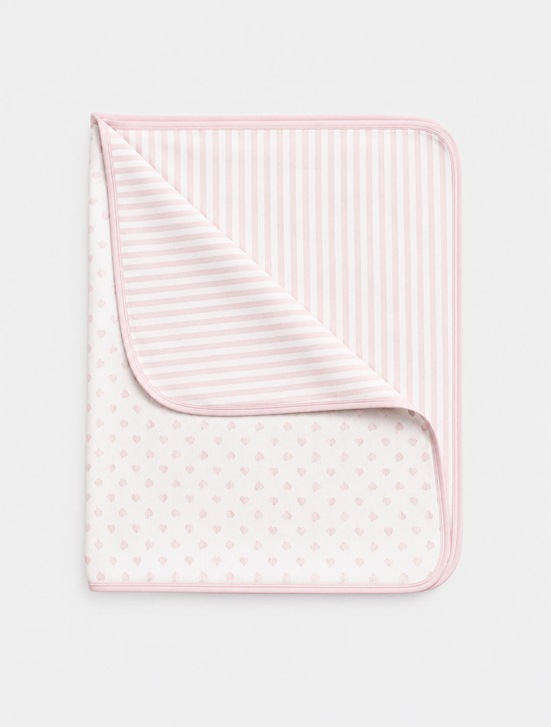 PINK LOVE AND STRIPED SWADDLE
