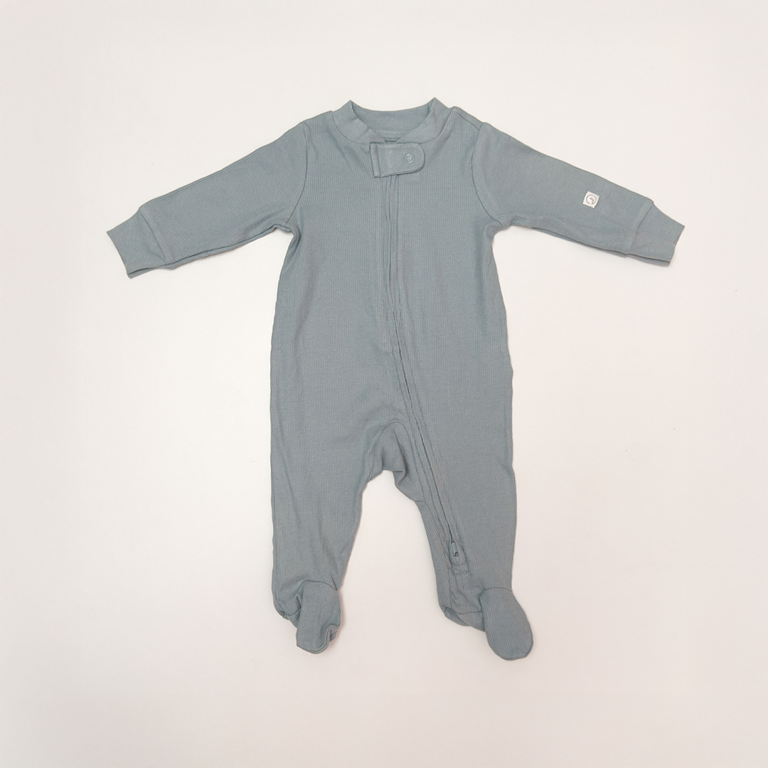 PASTEL BLUE ZIPPER SLEEPSUIT