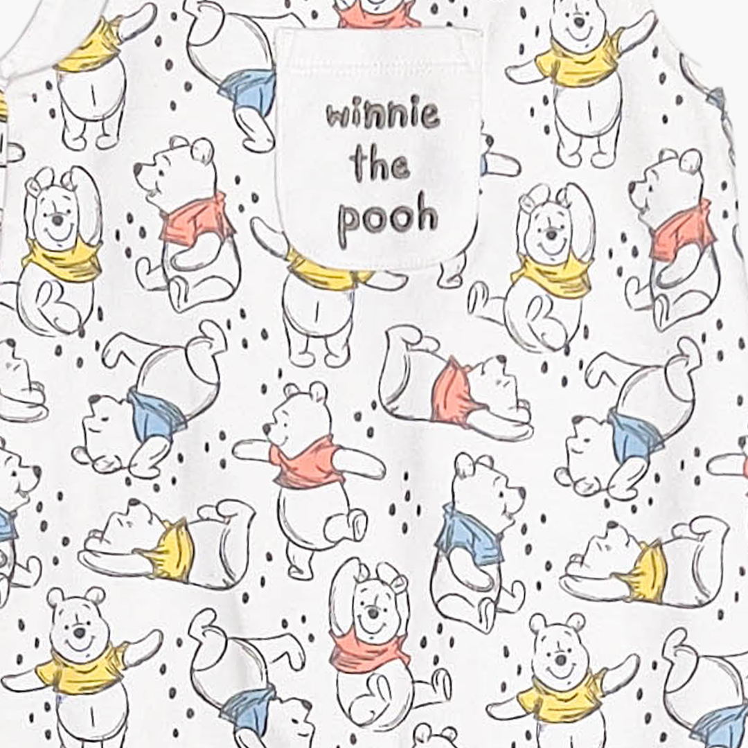 WHITE PHOO PRINTED SLEEVLESS ROMPER