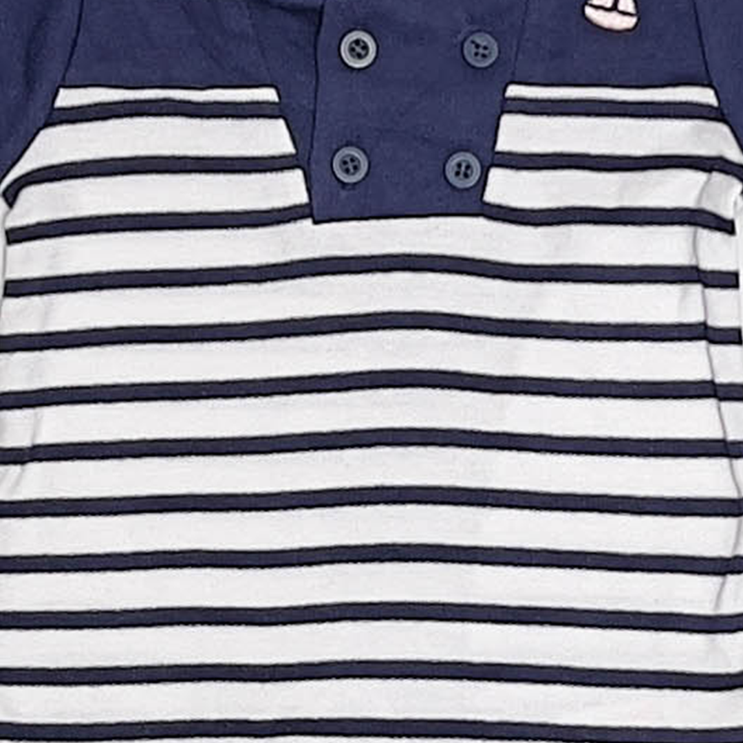 NAVY BLUE STRIPED JUMPSUIT