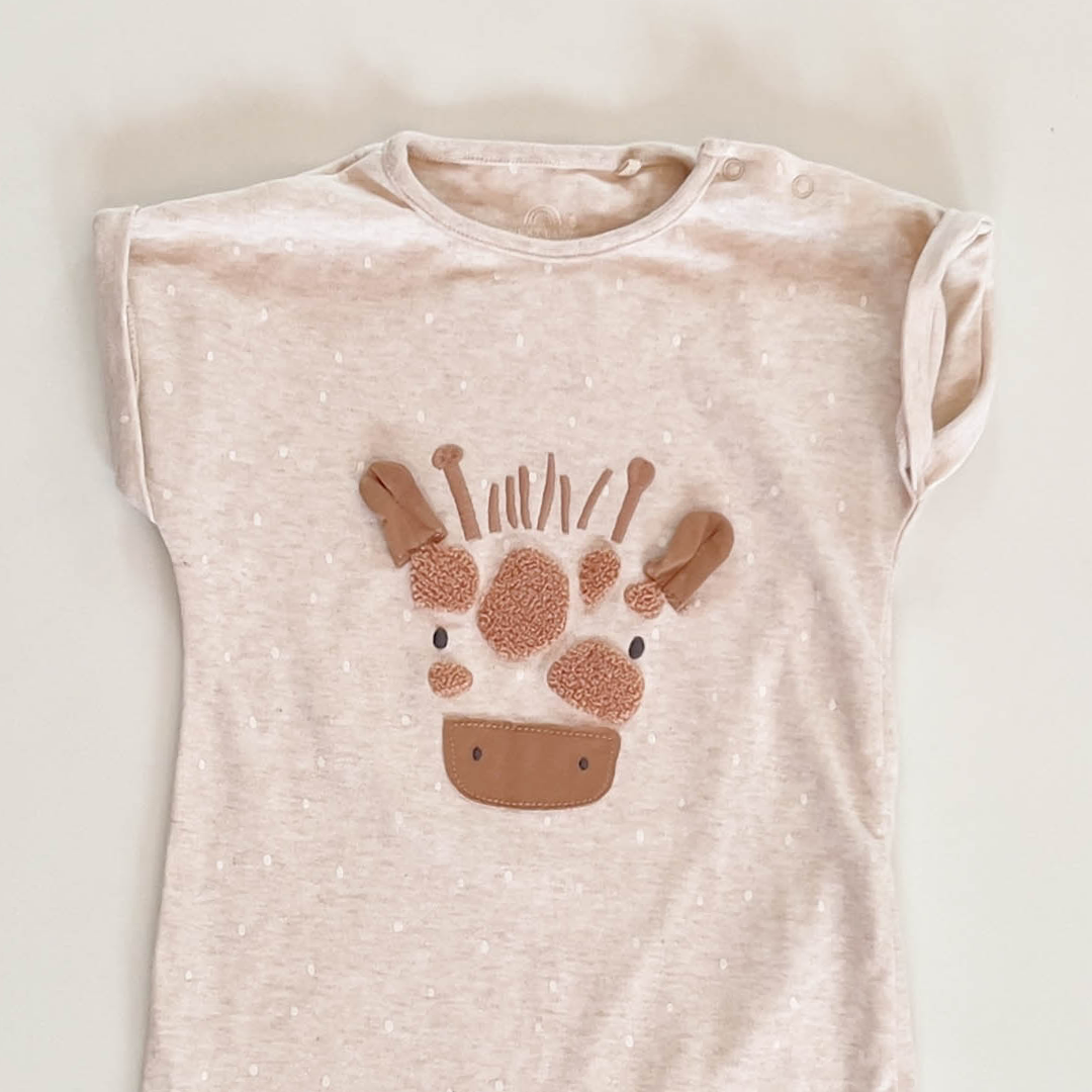 BEIGE 3D COW JUMPSUIT