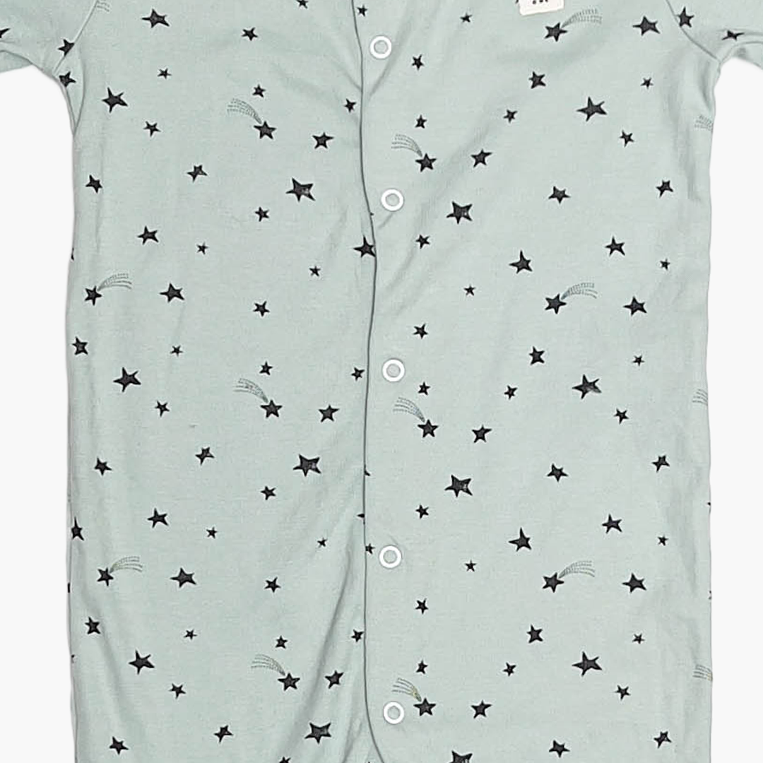 MINT GREEN STAR PATTERNED ROMPER