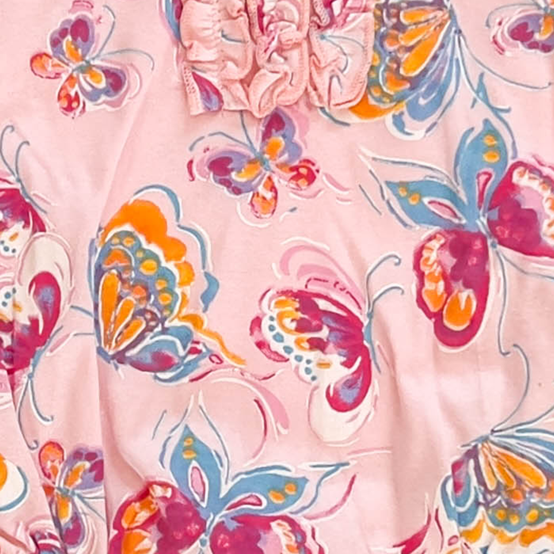 PINK BUTTERFLY PRINTED ONESIE